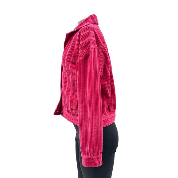 Cabi Cheeky‎ Topper Pink Corduroy Jacket #4124 Long Sleeve Button Front Women XS - Picture 11 of 12